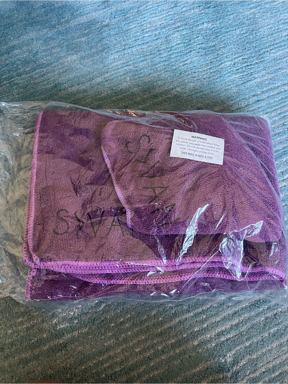 Purple Yoga Towel Set - Vibrant Plum